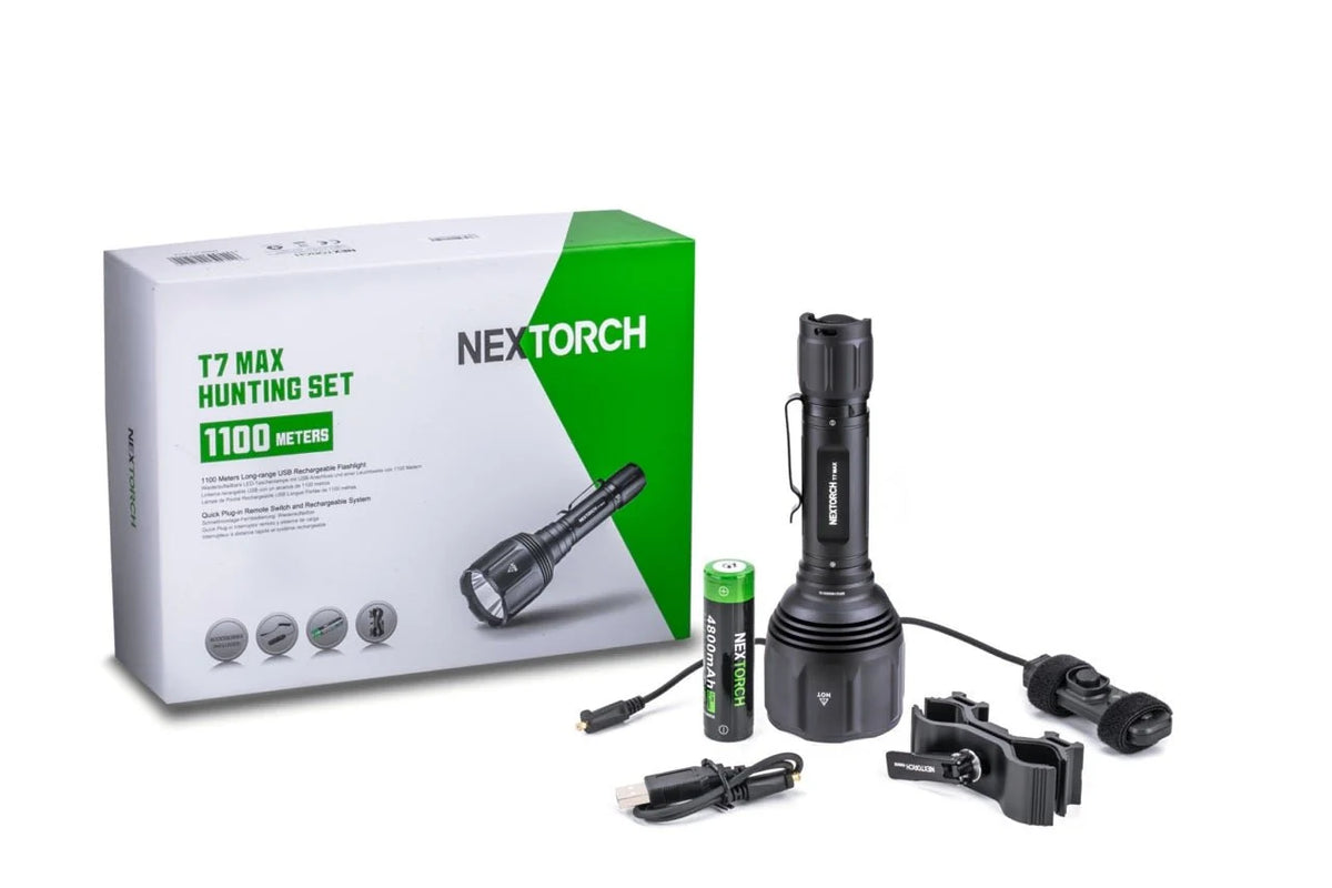 Nextorch T7 MAX 1200 Lumen 1100m Ultra Long Range Hunting Flashlight