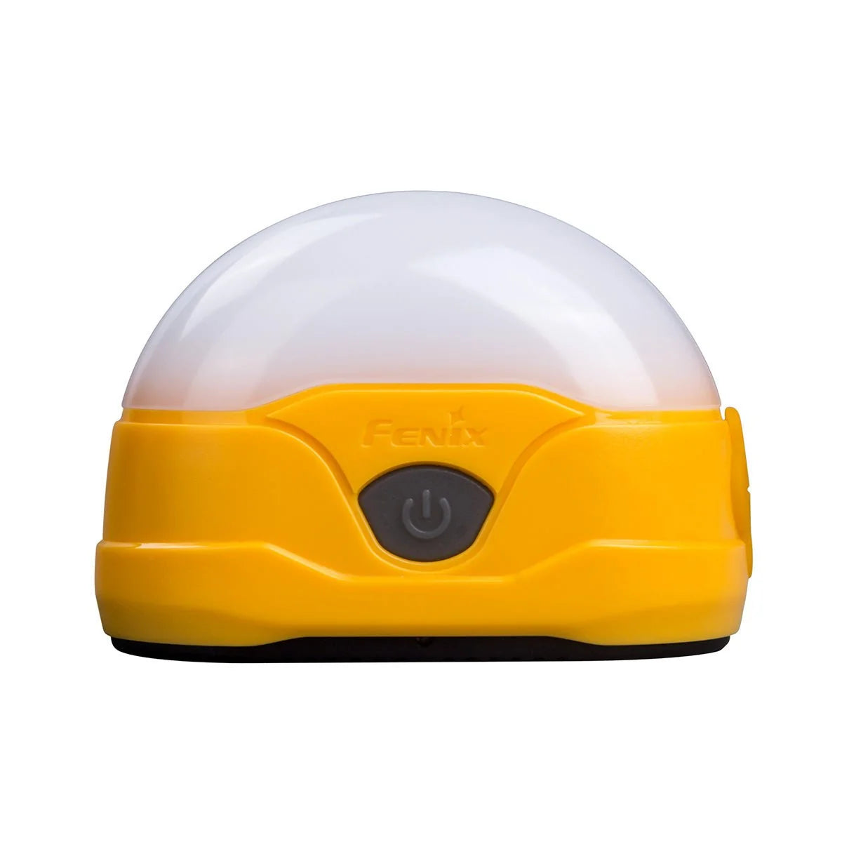 Angled studio shot of the Fenix CL20R rechargeable lantern showing its compact rectangular body and hanging hook