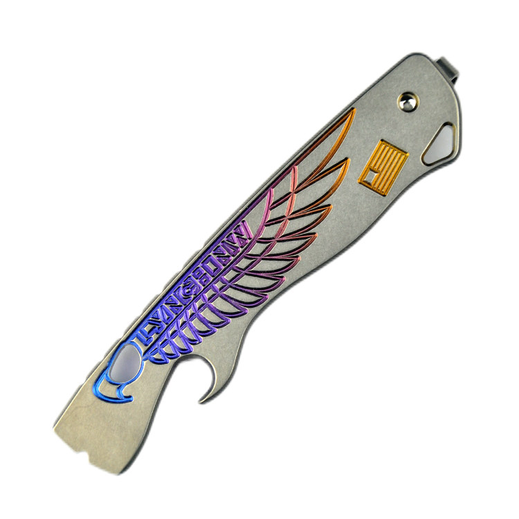 lynchNW V2.7 Double Wing Prybar 6AL-4V Titanium Anodization