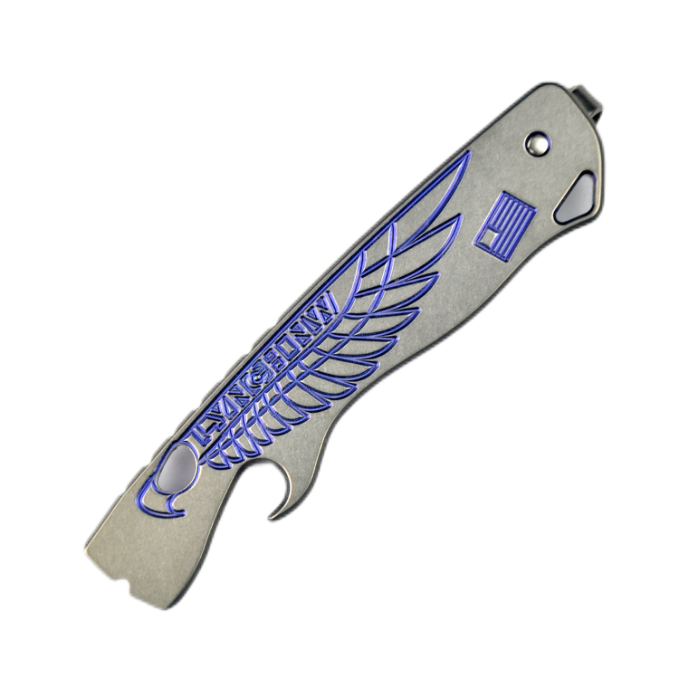 lynchNW V2.7 Double Wing Prybar 6AL-4V Titanium Blue Anodization