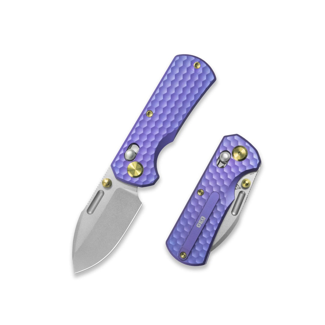 GEO Knife Belluf GEO2508J M390 Blade Titanium Handle Crossbar Lock Folding Knife