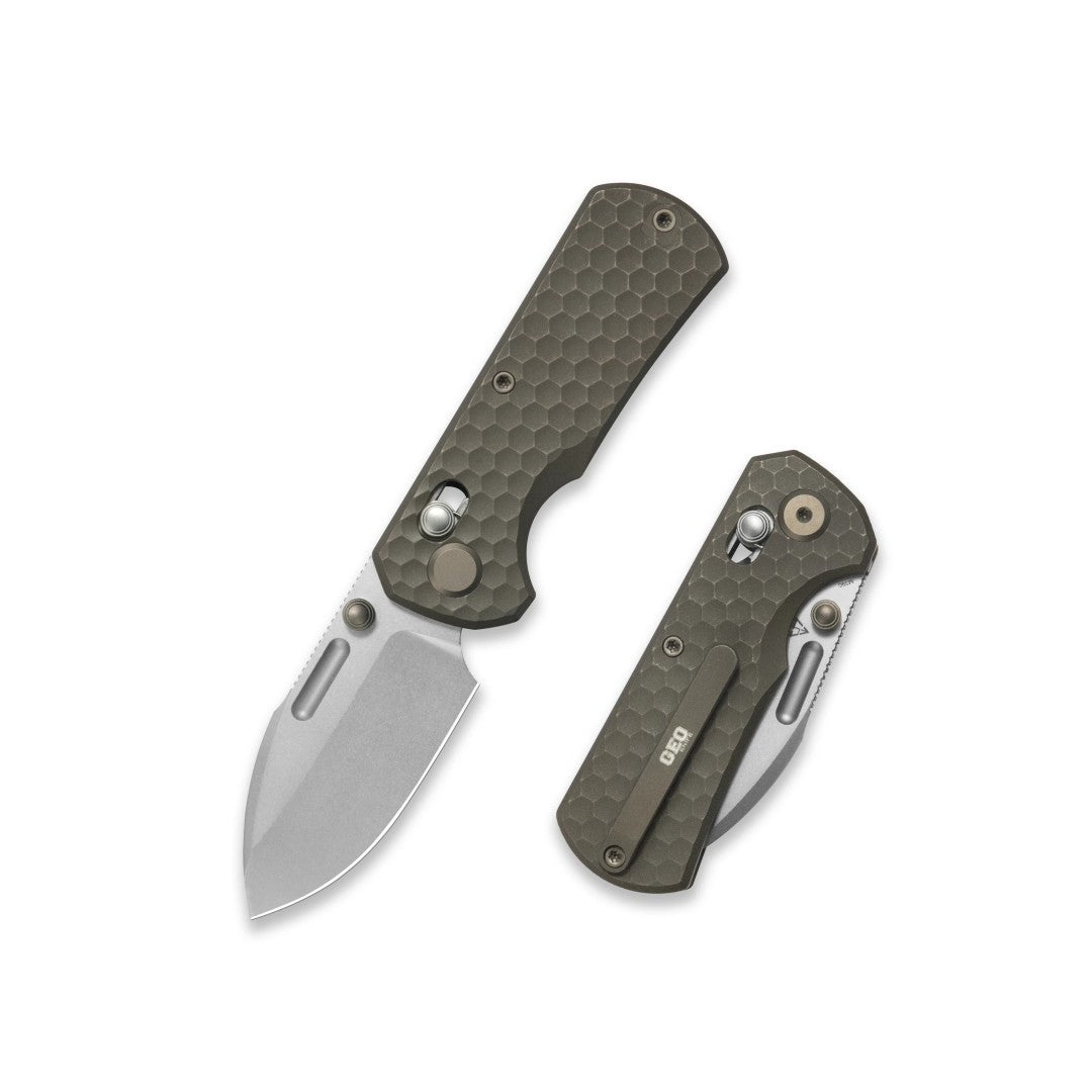 GEO Knife Belluf GEO2508I M390 Blade Titanium Handle Crossbar Lock Folding Knife