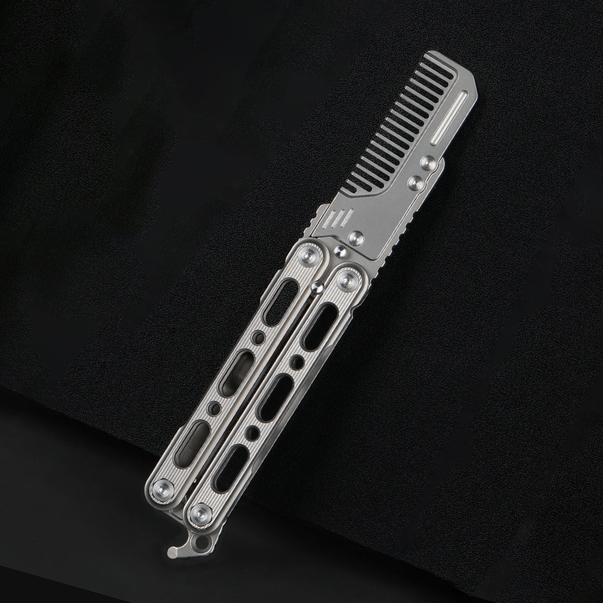 TiGear Butterfly Folding Comb Utility knife Blade Titanium Handle Edc Tool