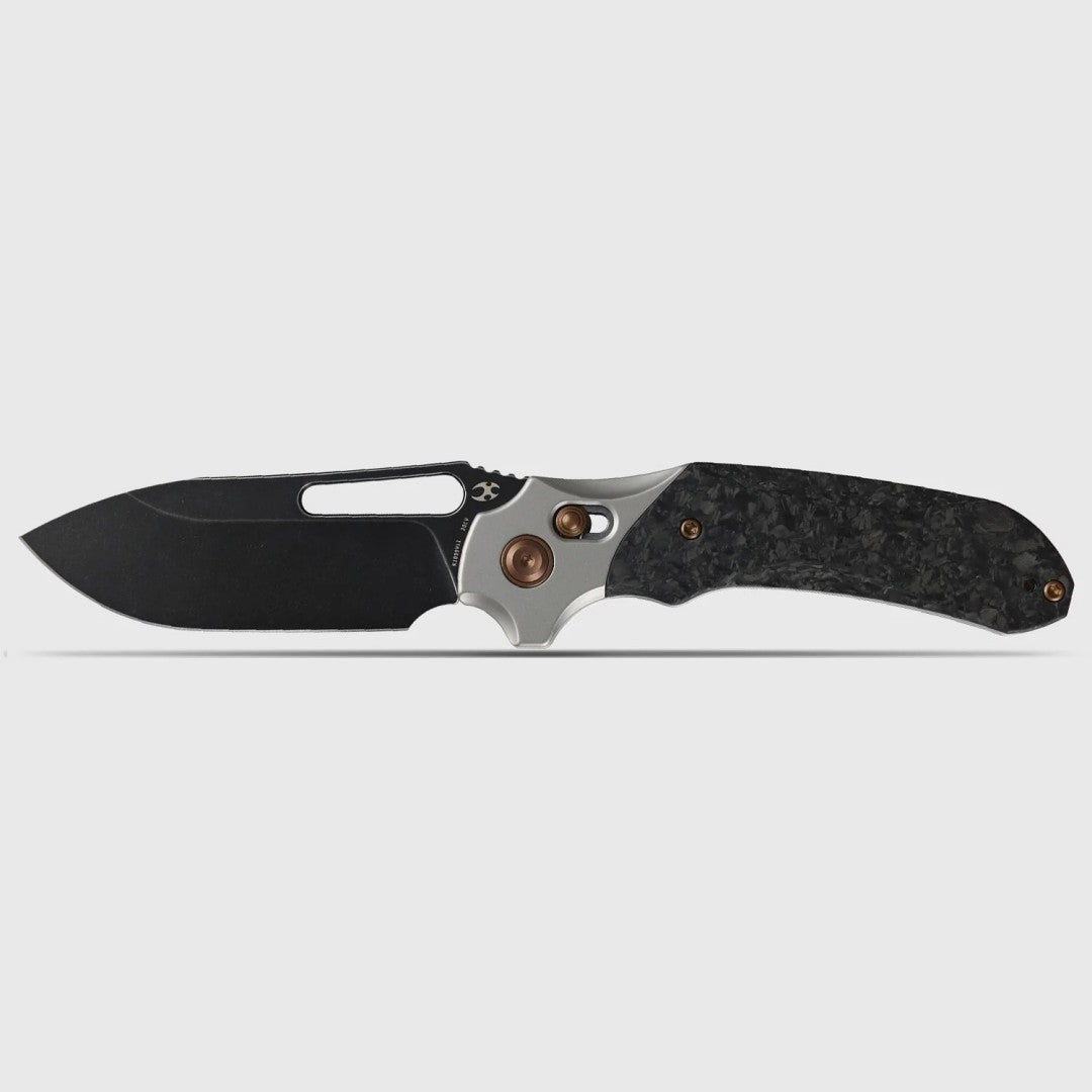 Kansept Quasar K1099V11 CPM-20CV Blade Titanium & Carbon Fiber Handle Crossbar Lock Folding Knife