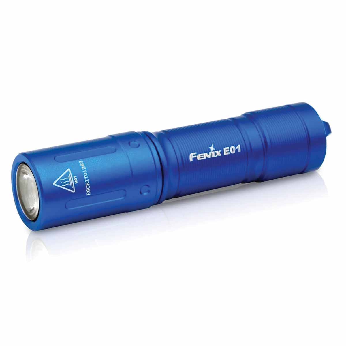Fenix E01 V2.0 Blue AAA Keychain Flashlight 100 Lumens EDC Pocket Torch