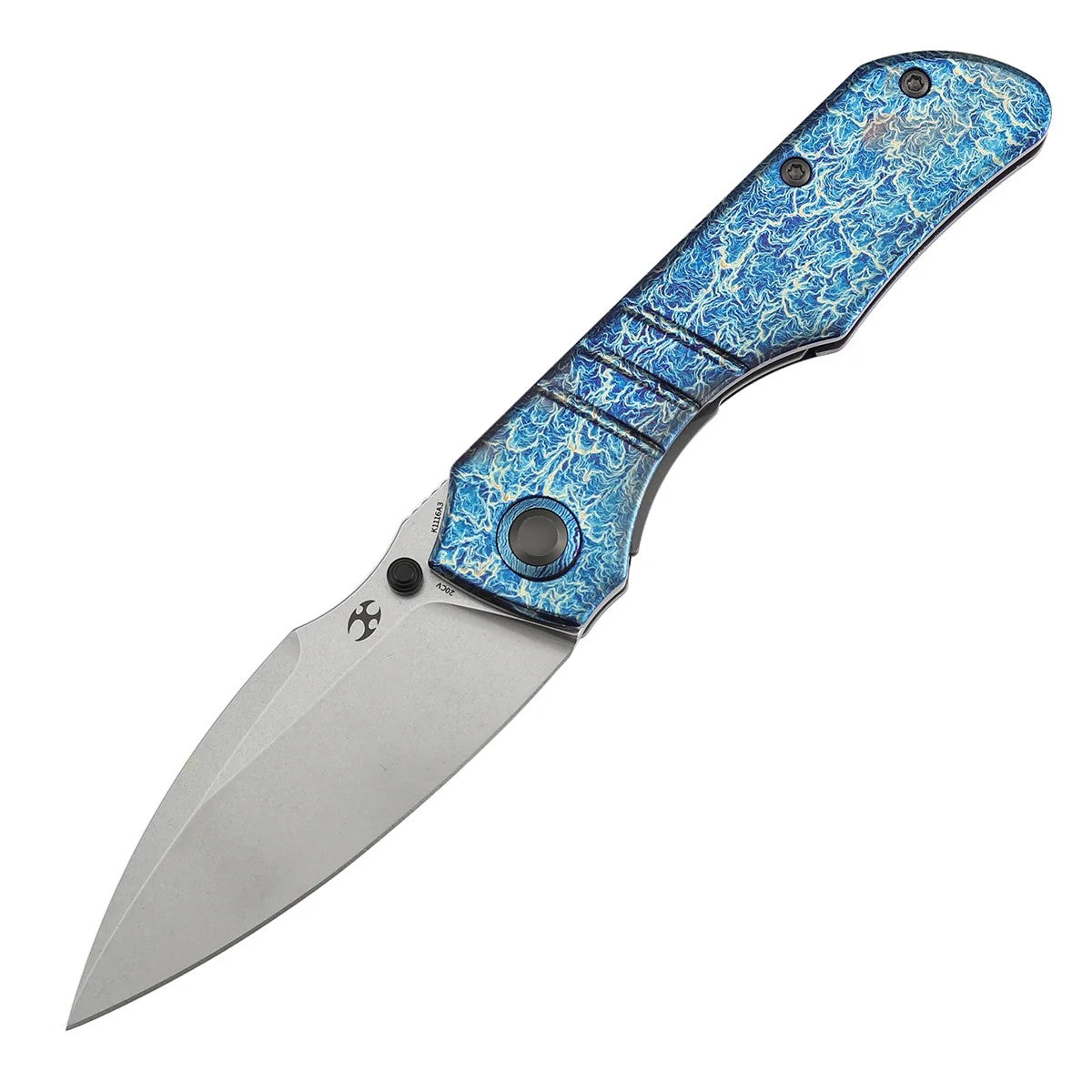 Kansept Mini Lanza K1116A3 CPM-20CV Blade Titanium Handle Nested Liner Lock Folding Knife