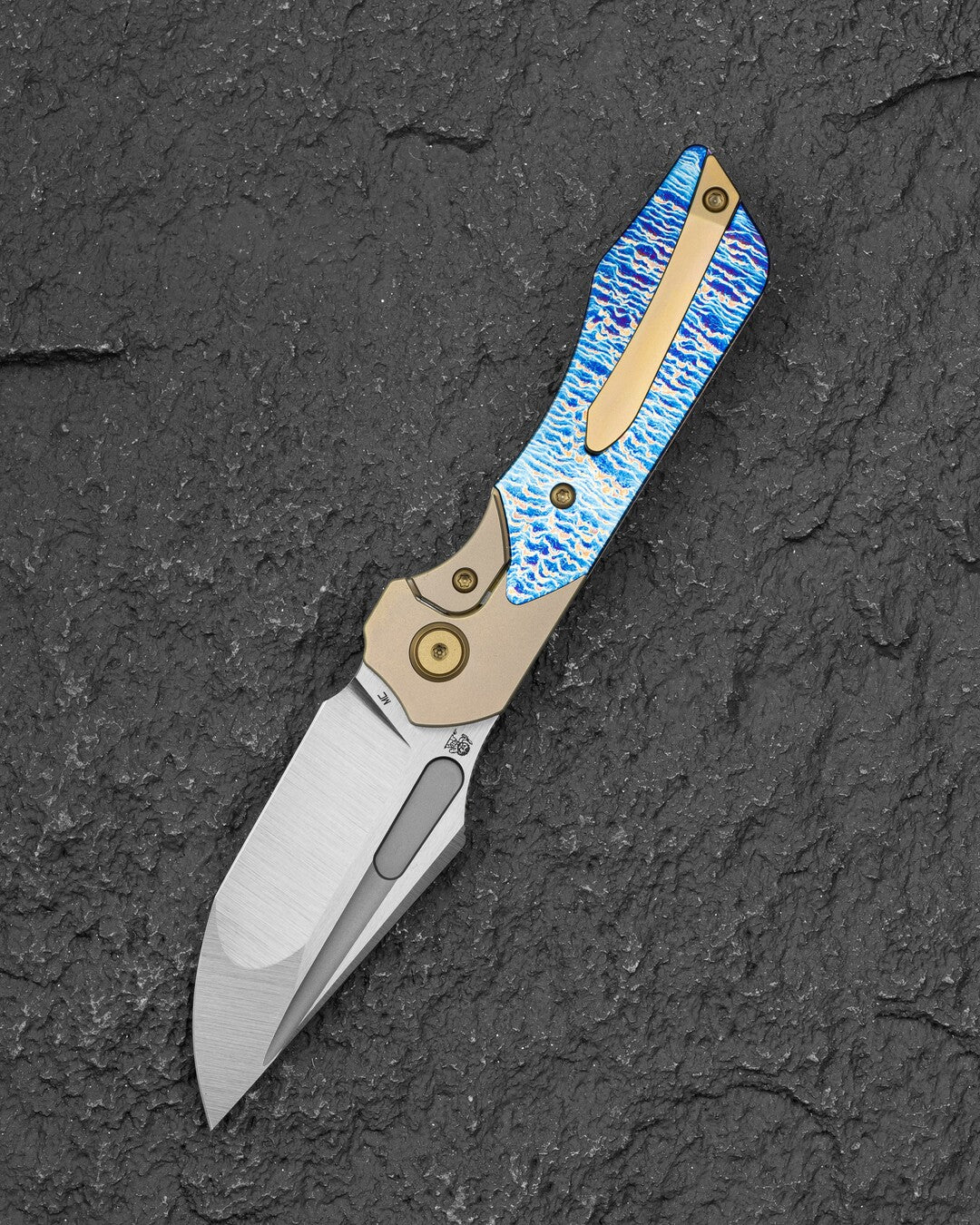 Bestech Dactyl BT2608C Magnacut Blade Titanium Handle Bolster Frame Lock Folding Knife