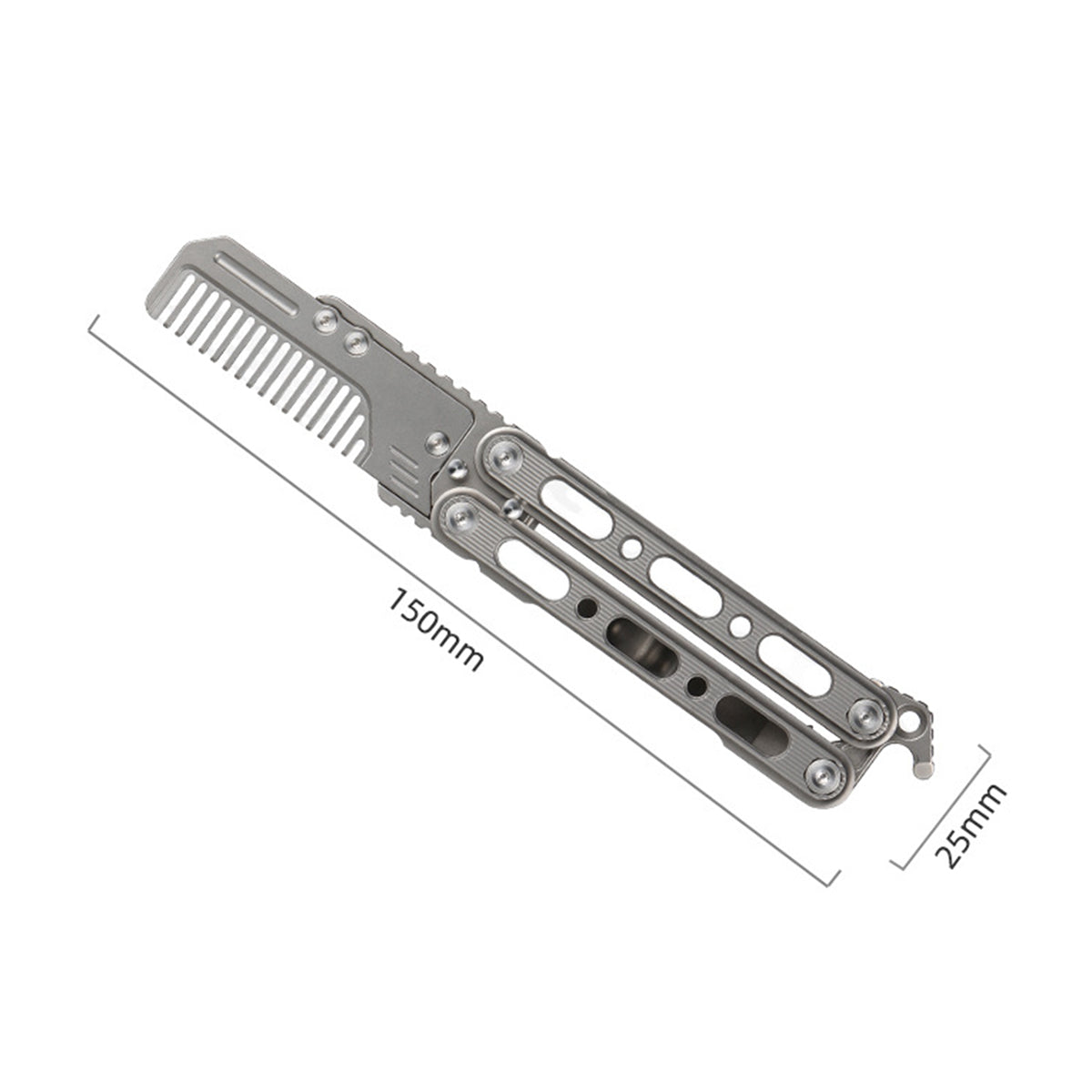 TiGear Butterfly Folding Comb Utility knife Blade Titanium Handle Edc Tool