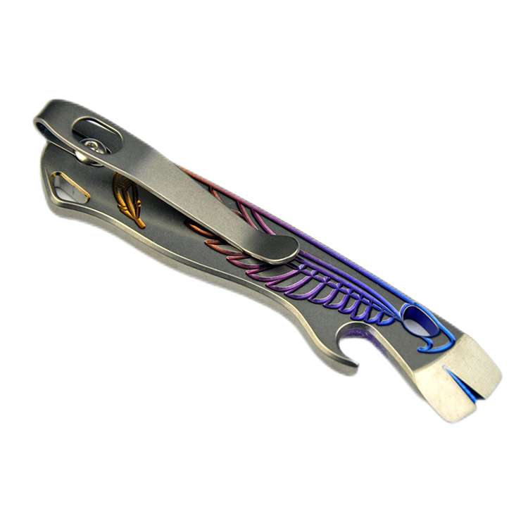 lynchNW V2.7 Double Wing Prybar 6AL-4V Titanium Anodization