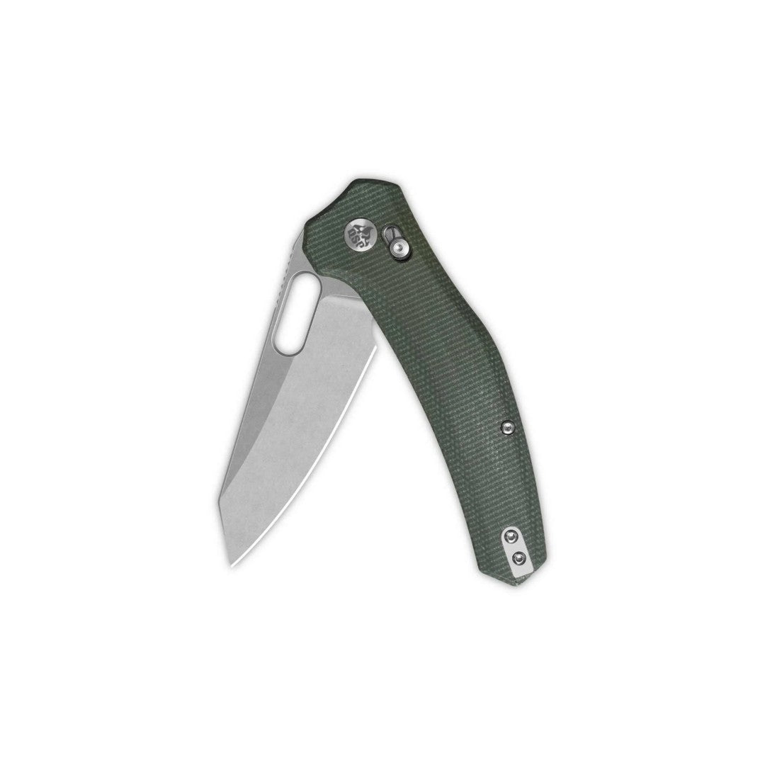 QSP Emu QS164-B1 14C28N Blade Green Micarta Handle Glyde Lock Folding Knife