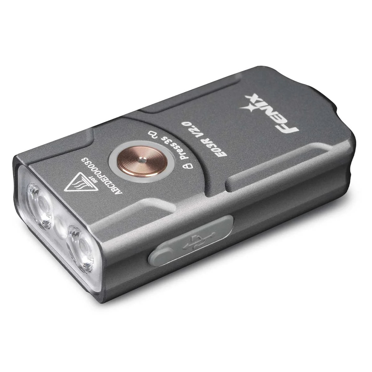 Fenix E03R V2 Keychain Flashlight 500 Lumens Red Light EDC Torch