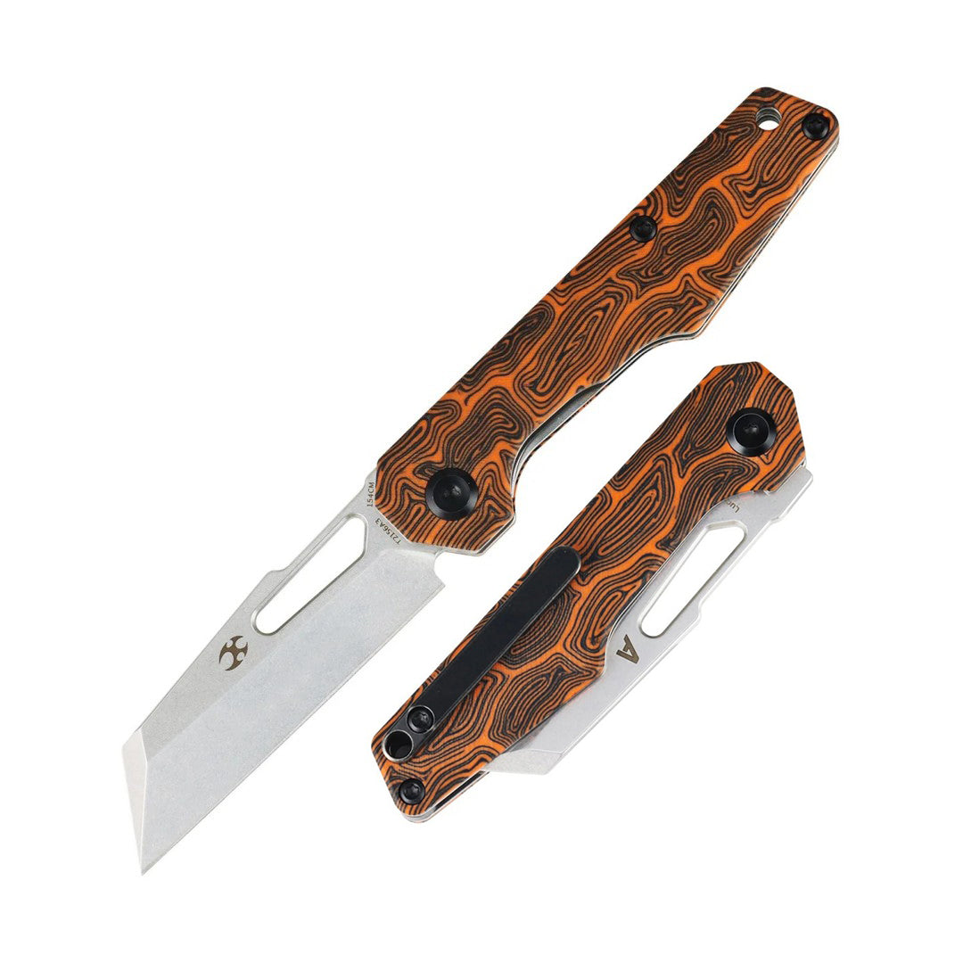 Kansept Lucero T2156A3 154CM Blade Orange G-mascus Handle Liner Lock Folding Knife