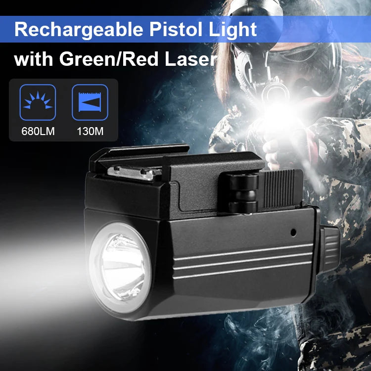 Jetbeam T10L Green Laser Tactical Flashlight 500 Lumens Long Range Torch Pistol Light