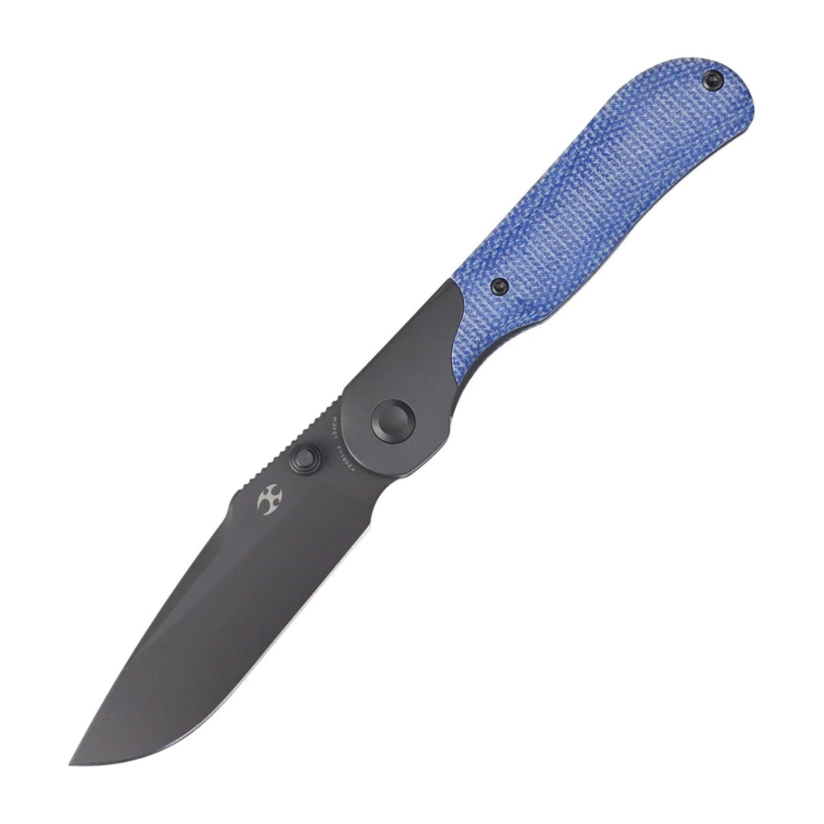 Kansept Lichen T2091A2 154CM Blade Blue Micarta Handle Bolster Lock Folding Knife