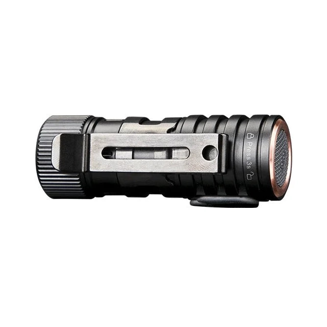 Side view of the Fenix HM50R V2.0 showing the USB Type-C port cover and battery level indicator