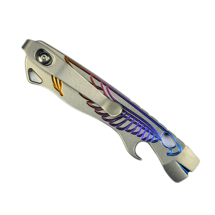 lynchNW V2.7 Double Wing Prybar 6AL-4V Titanium Anodization