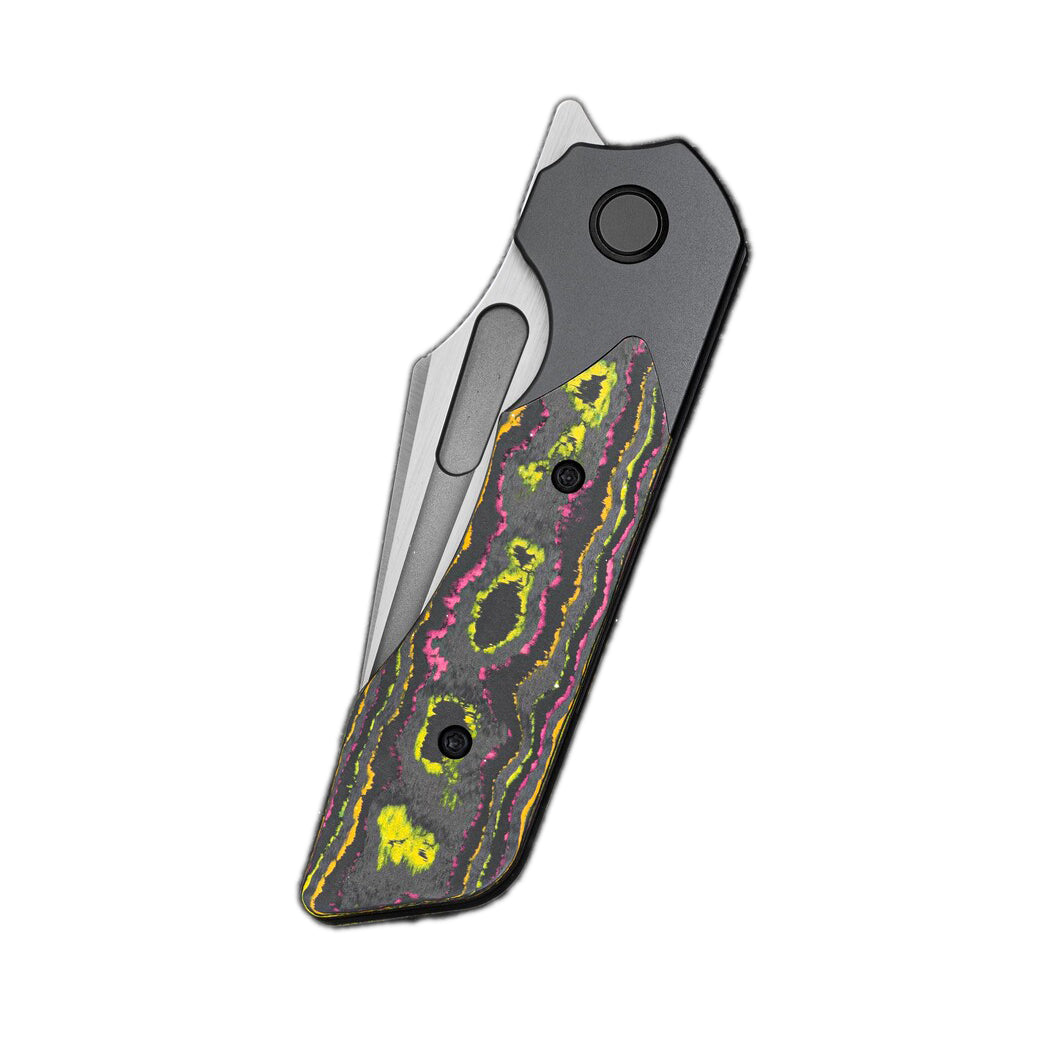 Bestech Dactyl BT2608D Magnacut Blade Titanium with Carbon Fiber Handle Bolster Frame Lock Folding Knife