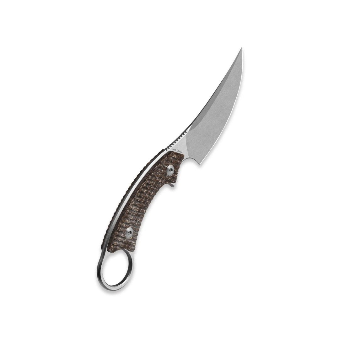 QSP Baby Viper QS178-B1 10Cr15MoV Blade Glow-in-the-Dark Micarta Handle Fixed Blade Knife