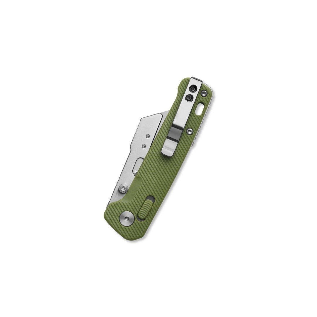 QSP Penguin Workmate QS130UT-B Stainless Steel Blade OD Green FRN Handle Glyde Lock Utility Knife