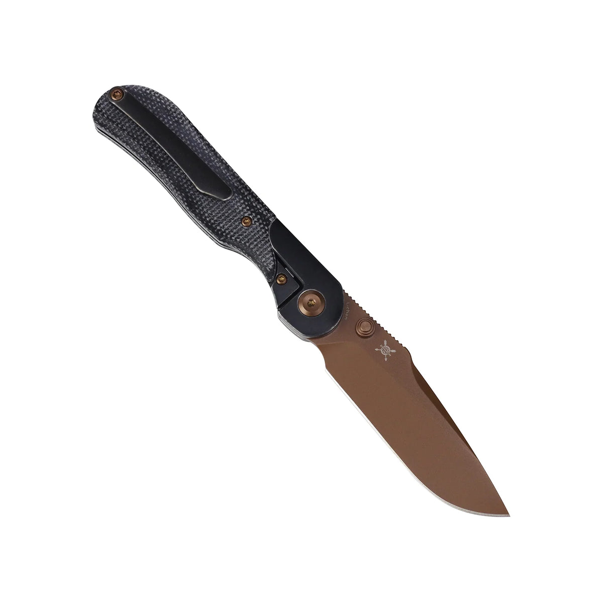 Kansept Lichen T2091A1 154CM Blade Black Micarta Handle Bolster Lock Folding Knife