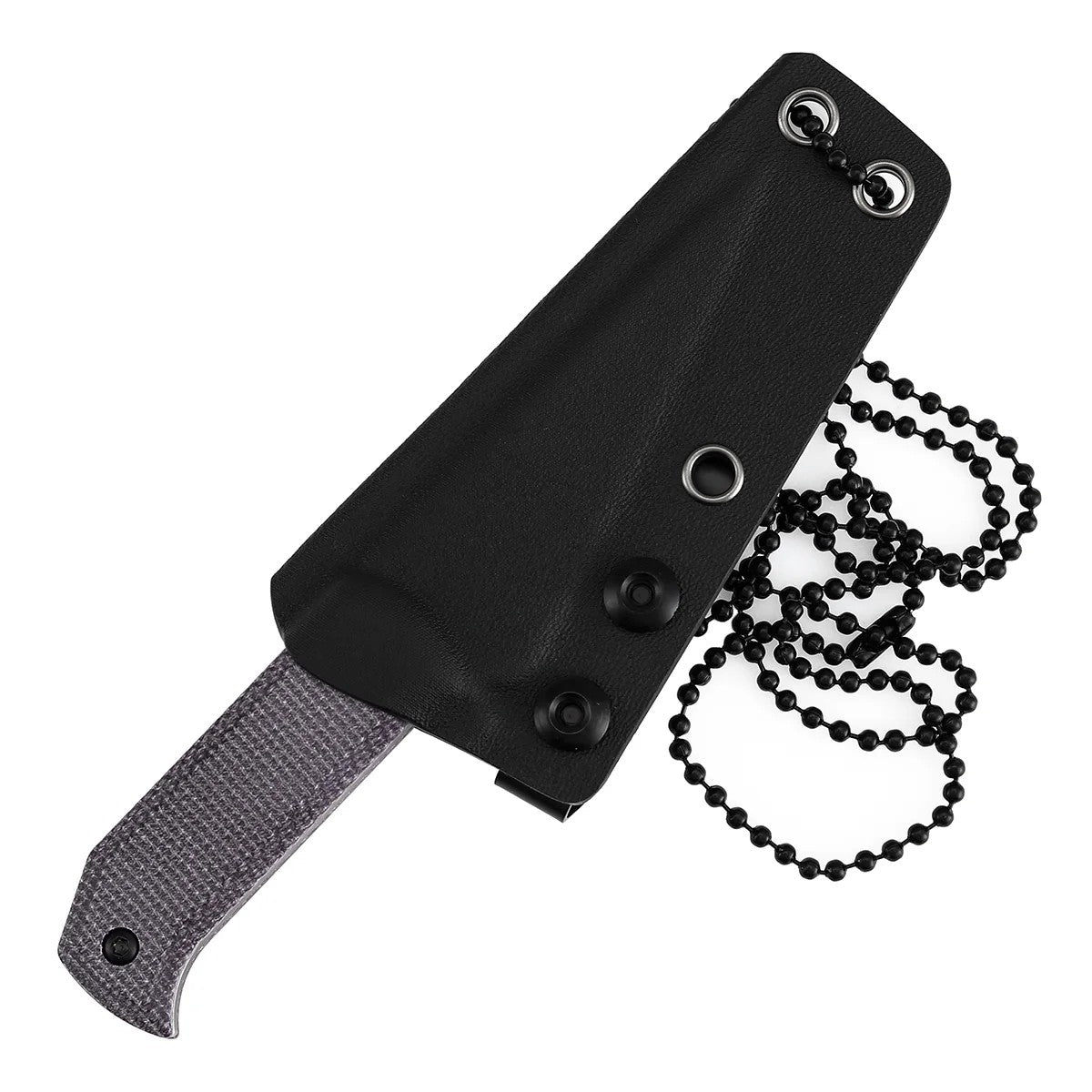 Tenable ToothPik G020A1 Blackwash 14C28N Blade Purple Micarta Handle Fixed Blade Knife
