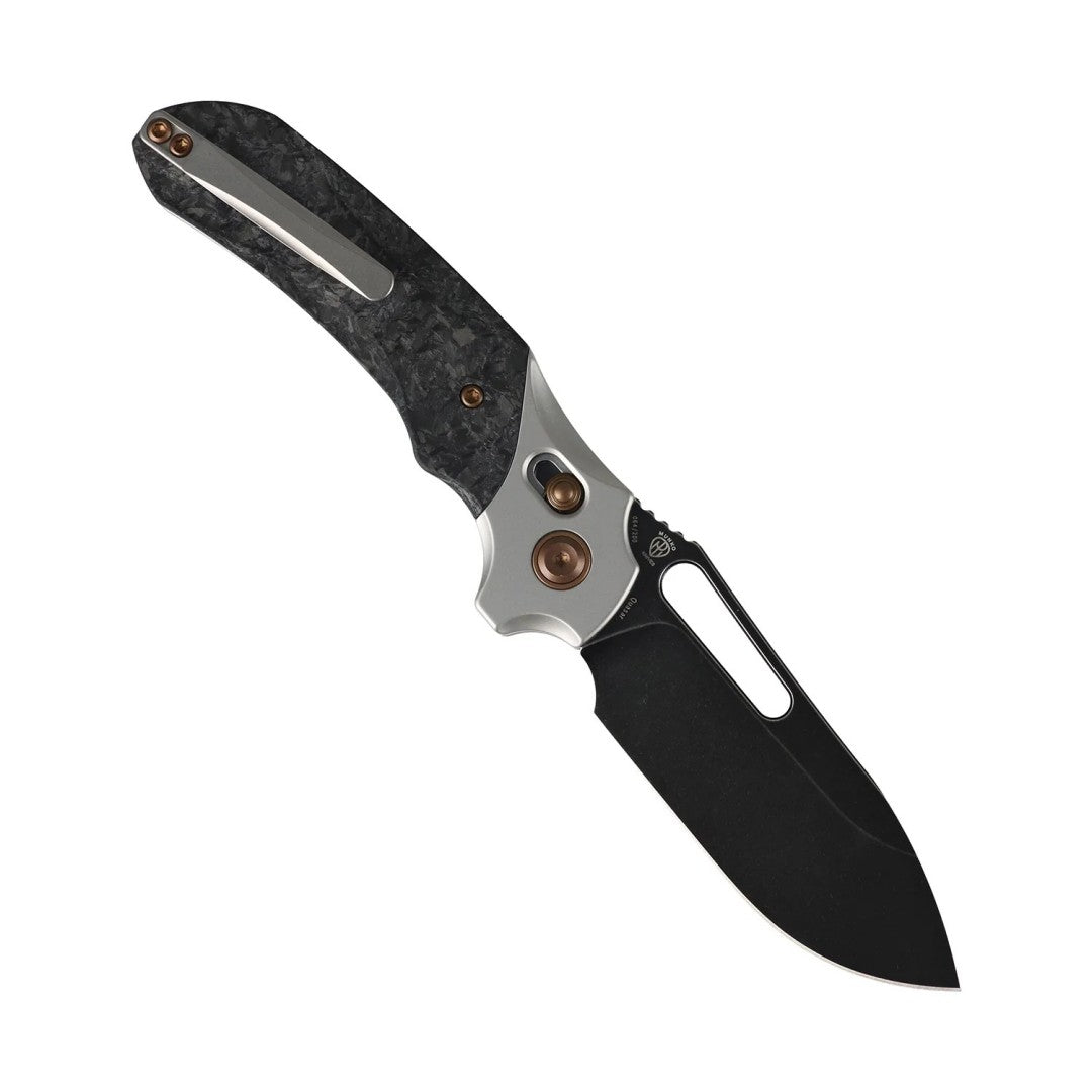 Kansept Quasar K1099V11 CPM-20CV Blade Titanium & Carbon Fiber Handle Crossbar Lock Folding Knife