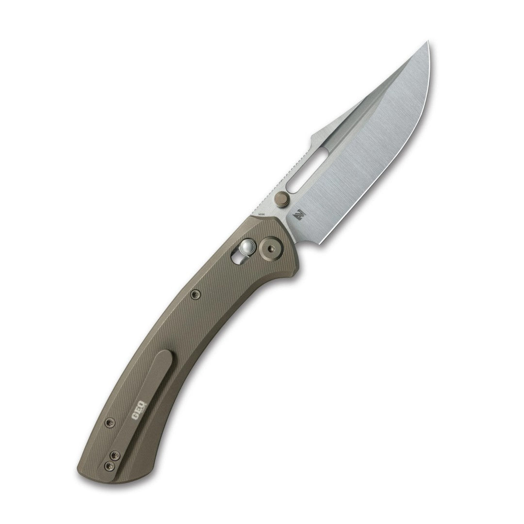 GEO Knife Strix GEO2510C M390 Blade Titanium Handle Crossbar Lock Folding Knife