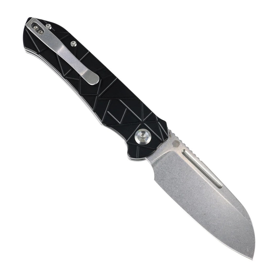 Tenable Rango B1120A3 Stonewashed 14C28N Blade Black Aluminum Handle Liner Lock Folding knife