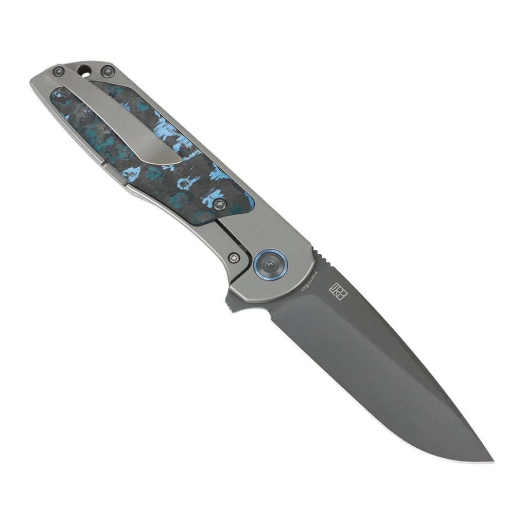Kansept Ptarmigan K2055A4 Gray TiCn Coated CPM-S35VN Blade Titanium & FatCarbon Handle Frame Lock Folding Knife