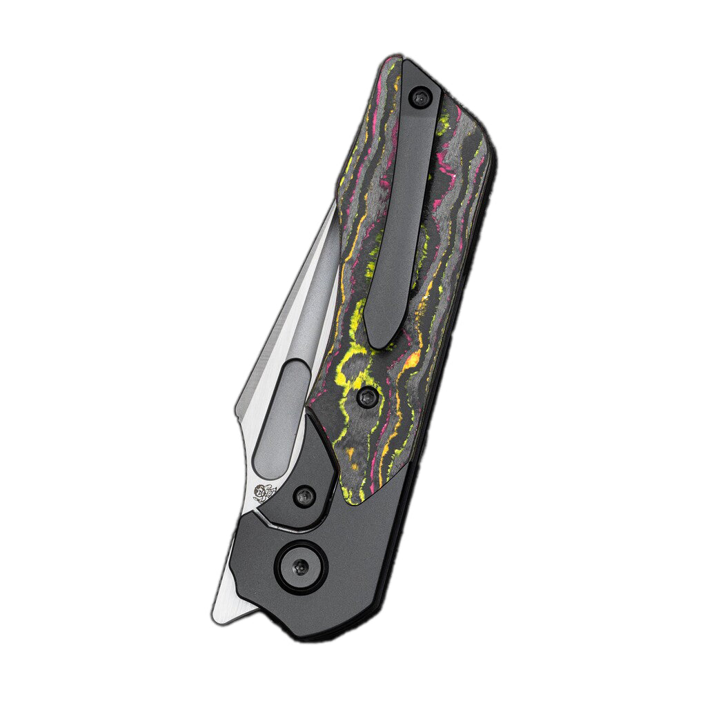 Bestech Dactyl BT2608D Magnacut Blade Titanium with Carbon Fiber Handle Bolster Frame Lock Folding Knife