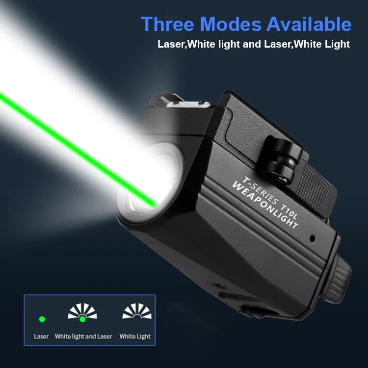 Jetbeam T10L Green Laser Tactical Flashlight 500 Lumens Long Range Torch Pistol Light