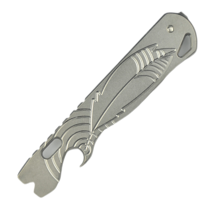 lynchNW V1.5 FEATHER Prybar 6AL-4V Titanium Stone Wash