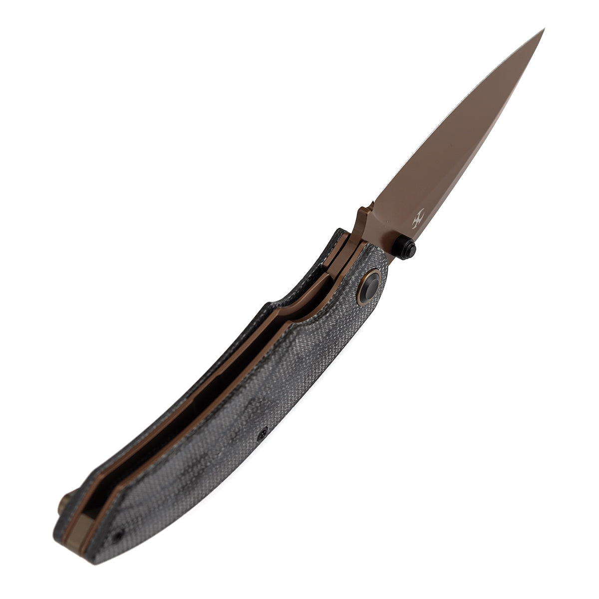 Kansept Falk K1142A3 Elmax Blade Black Micarta Handle Liner Lock Folding Knife