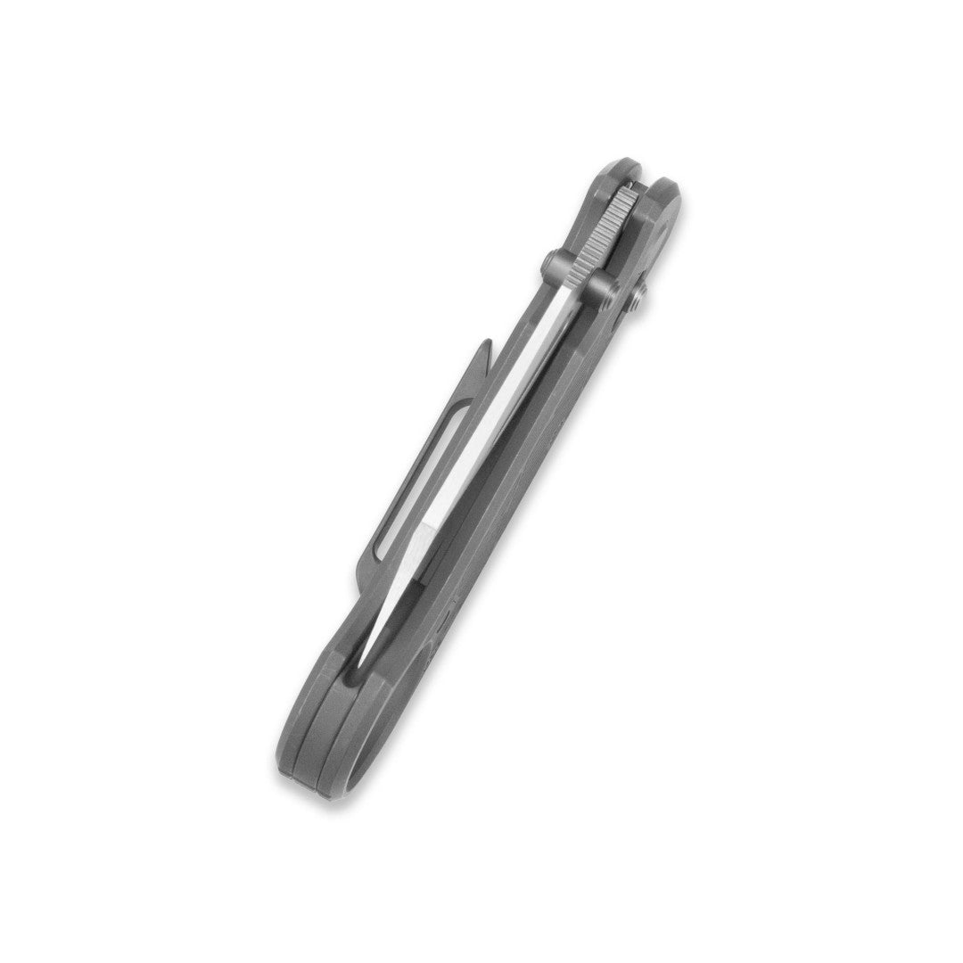 GEO Knife Aska GEO2511B M390 Blade Titanium Handle Crossbar Lock Folding Knife