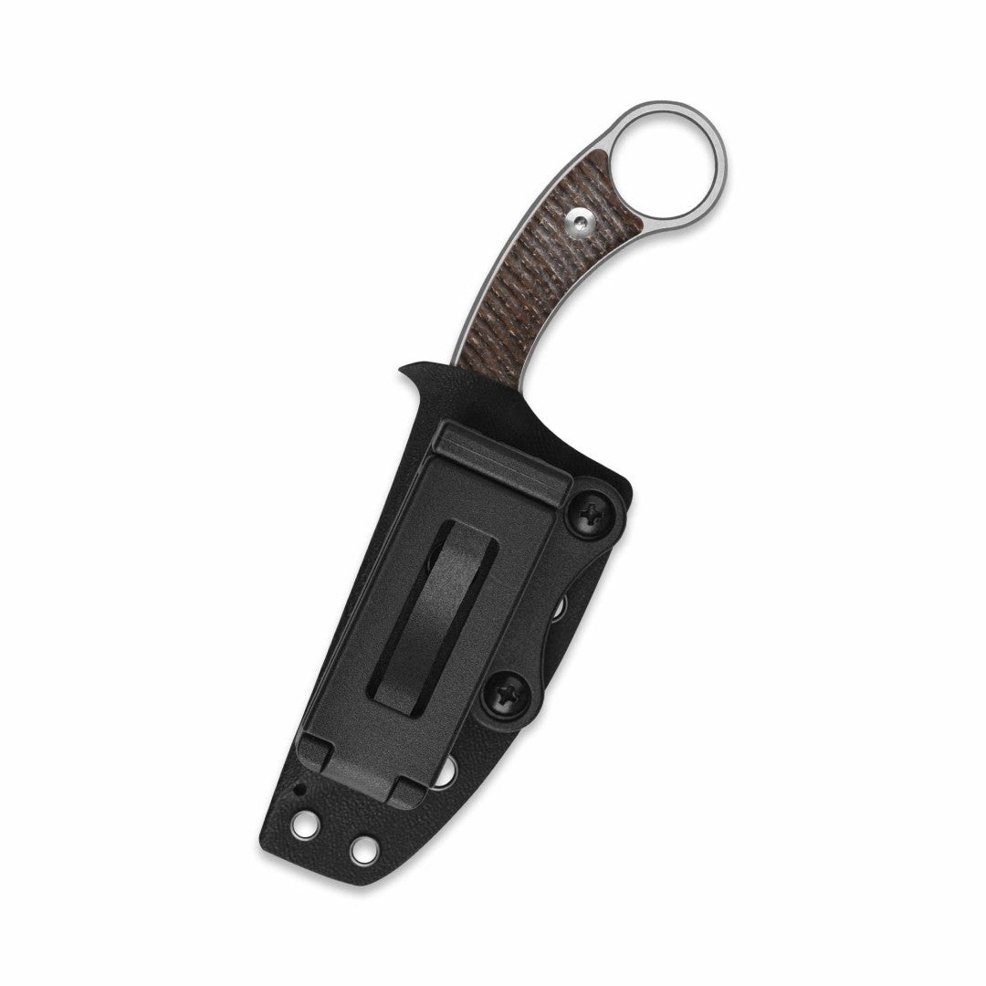 QSP Baby Viper QS178-B1 10Cr15MoV Blade Glow-in-the-Dark Micarta Handle Fixed Blade Knife