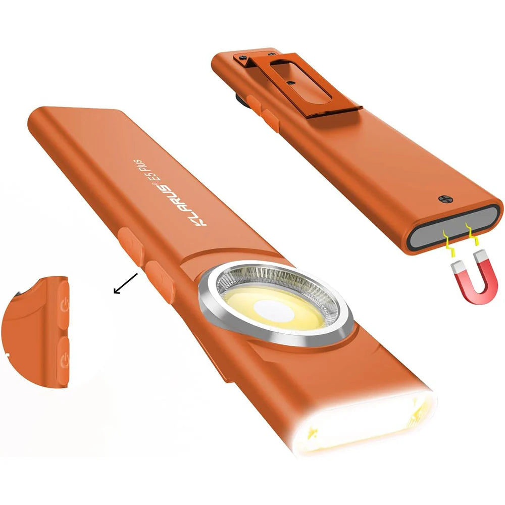 Klarus E5 Plus 650 Lumens Ultra Slim Dual-Switch Triple Lights Magnetic EDC Flashlight