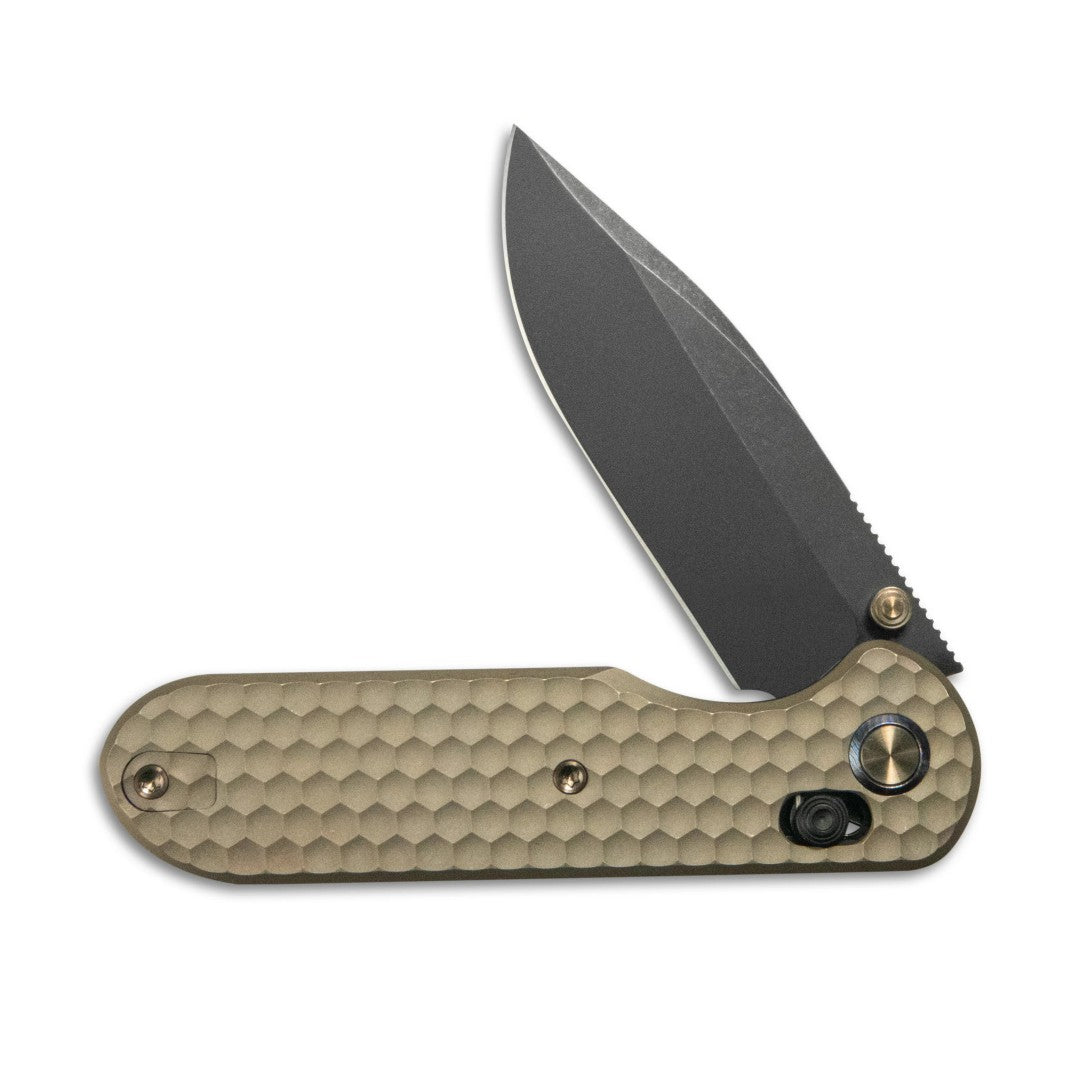 GEO Knife Ethereal Cutter GEO2402B M390 Blade Titanium Handle Crossbar Lock Folding Knife