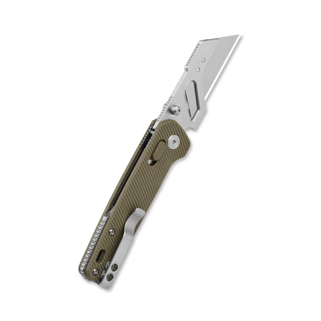 QSP Penguin Workmate QS130UT-C Stainless Steel Blade Khaki FRN Handle Glyde Lock Utility Knife