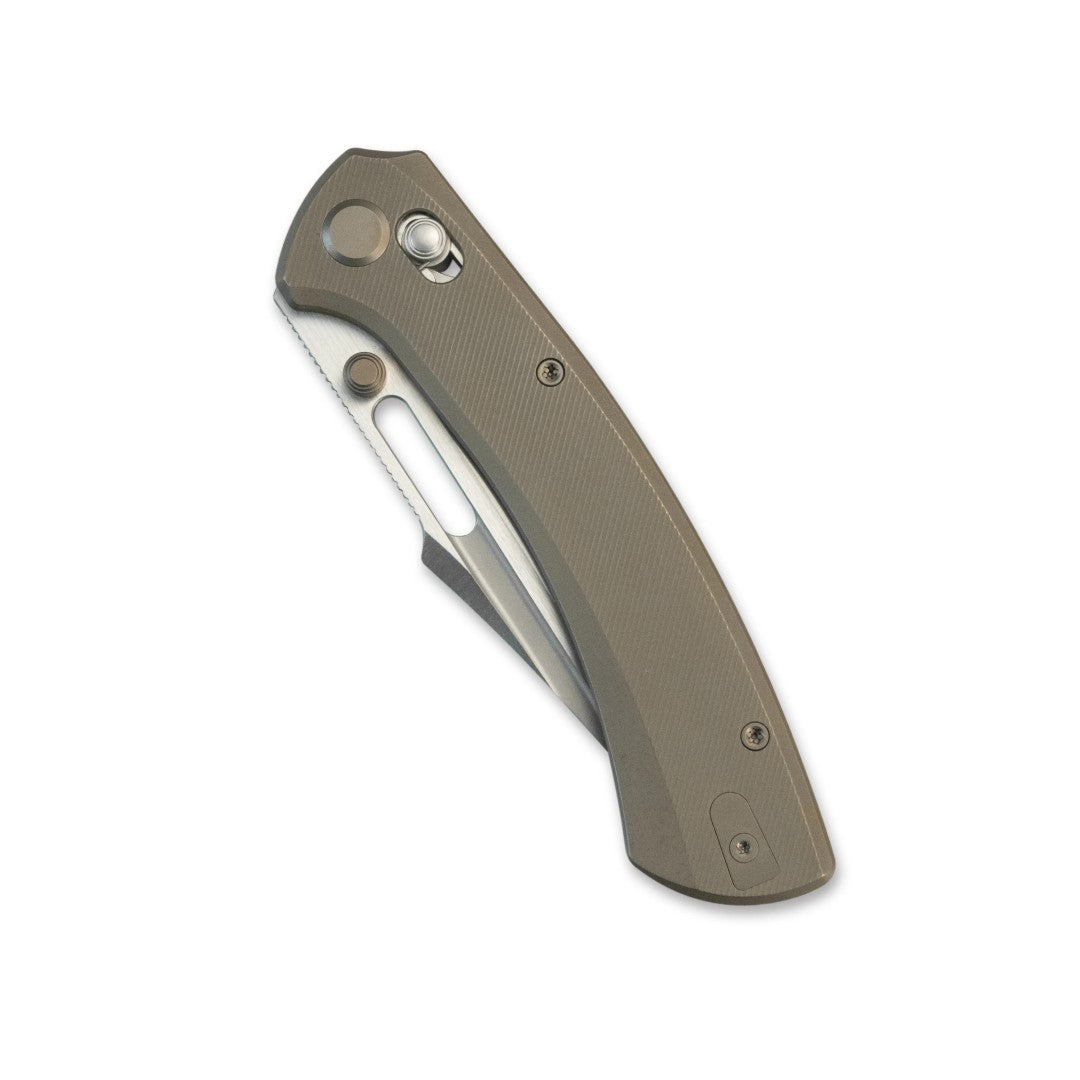 GEO Knife Strix GEO2510C M390 Blade Titanium Handle Crossbar Lock Folding Knife