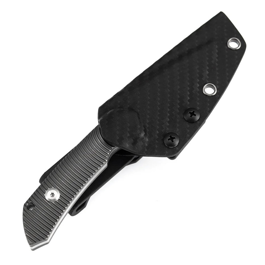 Kansept Fenrir KG3034A2 CPM-S35VN Blade Gray Anodized Titanium Handle Fixed Blade Knife