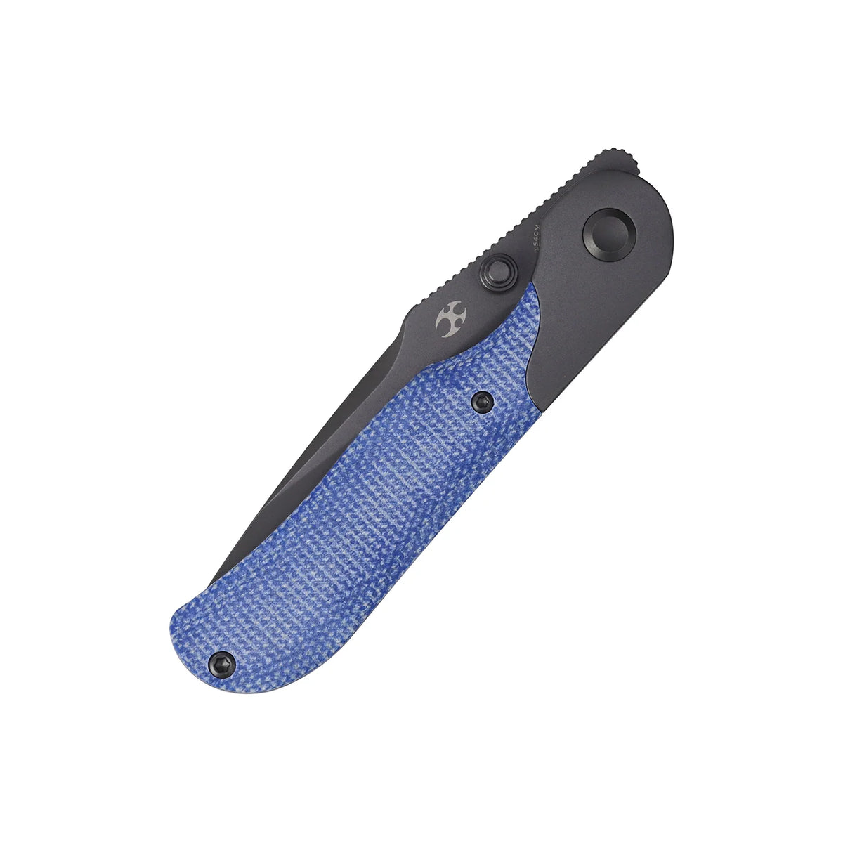 Kansept Lichen T2091A2 154CM Blade Blue Micarta Handle Bolster Lock Folding Knife