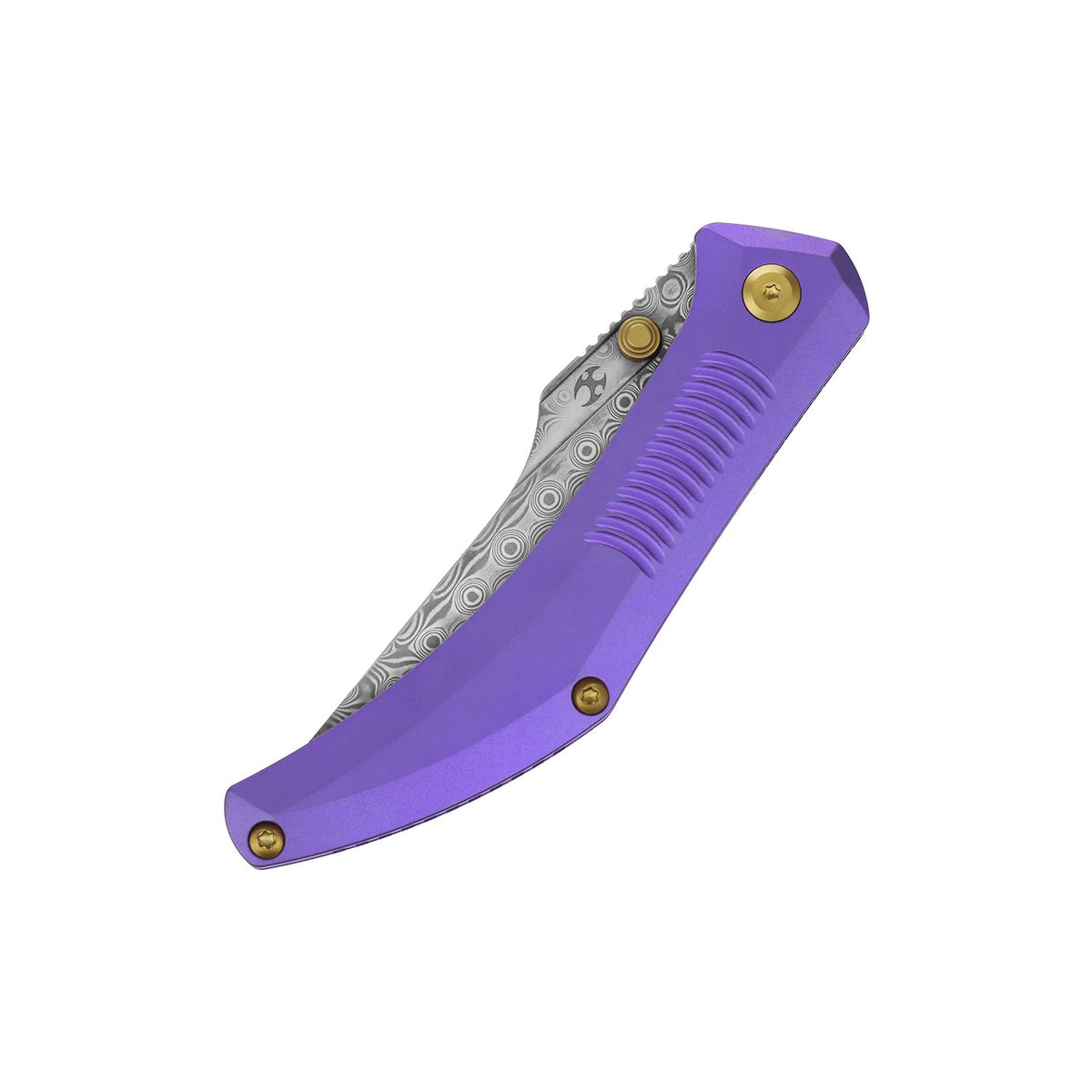 Kansept Navaja K1149A2 Damascus Blade Titanium Handle Frame Lock Folding Knife