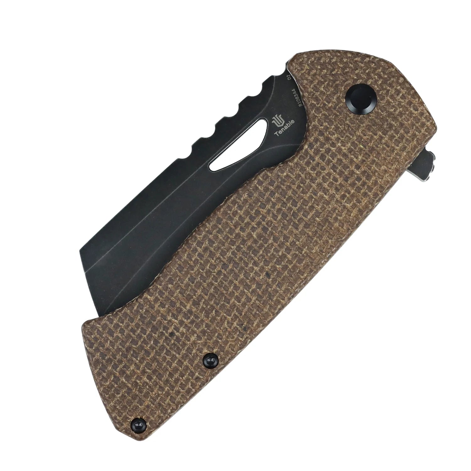 Tenable Leviathan B1083A4 D2 Blade Micarta Handle Liner Lock Folding Knife