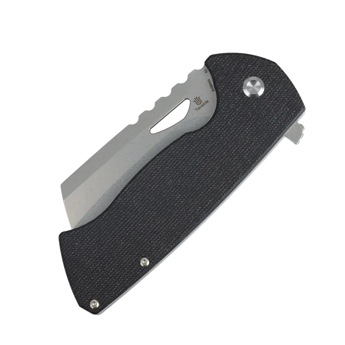 Tenable Leviathan B1083A3 D2 Blade Micarta Handle Liner Lock Folding Knife