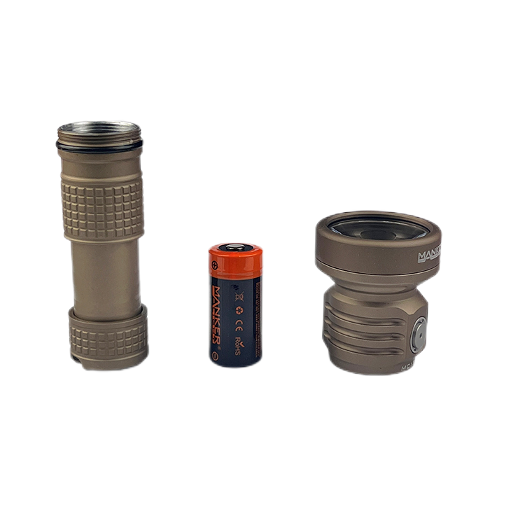 Mankerlight MC13 II SFT40 Edc Flashlight Dual Use 18650 and 18350 Battery PVD Sand