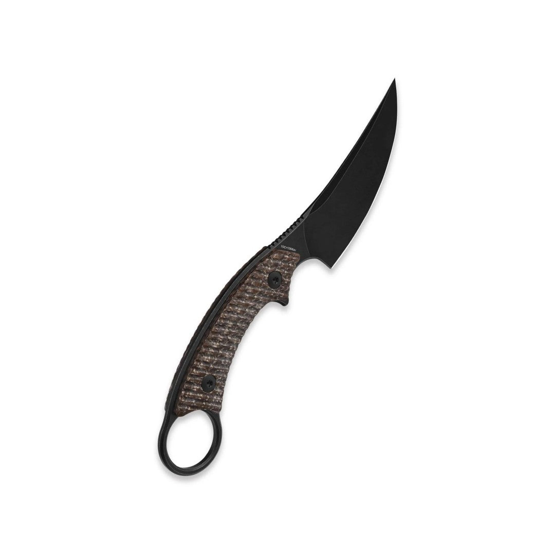 QSP Baby Viper QS178-B2 10Cr15MoV Blade Glow-in-the-Dark Micarta Handle Fixed Blade Knife