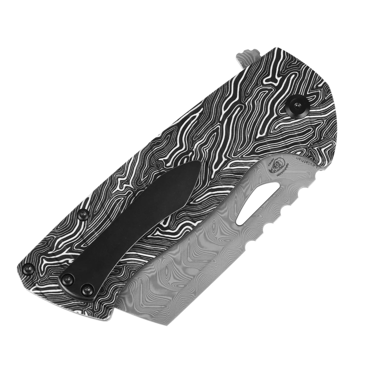 Tenable Leviathan B1083A2 Damascus Blade G-mascus Handle Liner Lock Folding Knife