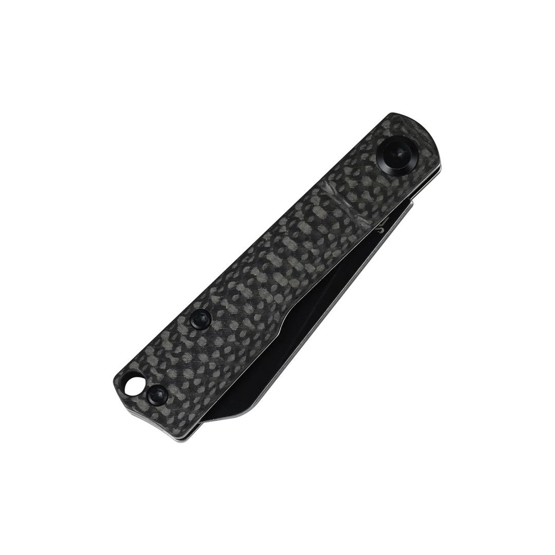 Tenable Riflestock B2131S3 Blackwash Nitro-V Blade Twill Carbon Fiber Handle Lock Back Folding knife