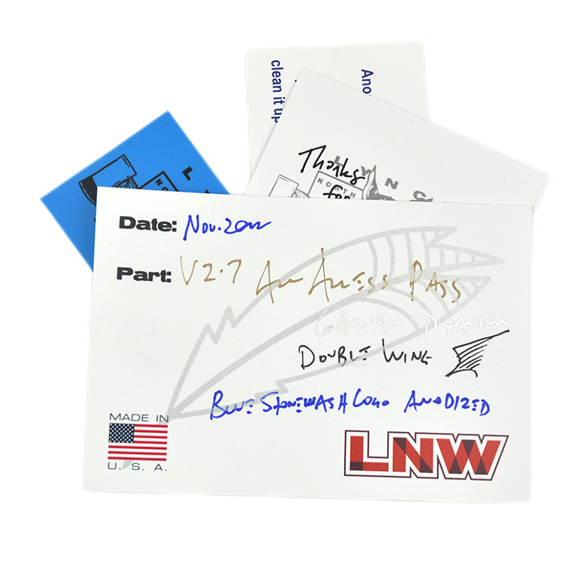 lynchNW V2.7 Double Wing Prybar 6AL-4V Titanium Blue Anodization