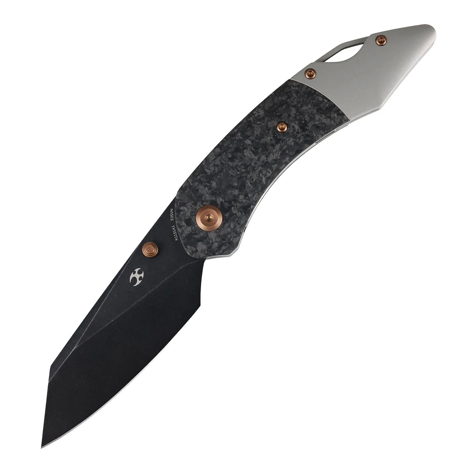 Kansept K9 K1151A1 CPM-S35VN Blade Carbon Fiber & Titanium Handle Bolster Liner Lock Folding Knife